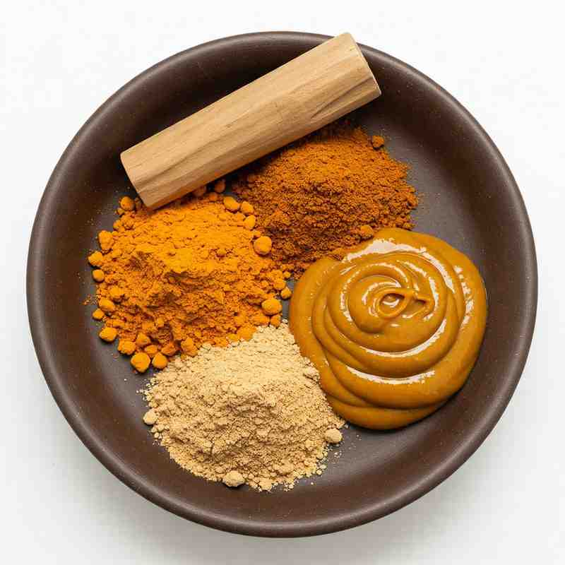 হলুদ ও চন্দনের ফেসপ্যাক তৈরি করার ধাপ