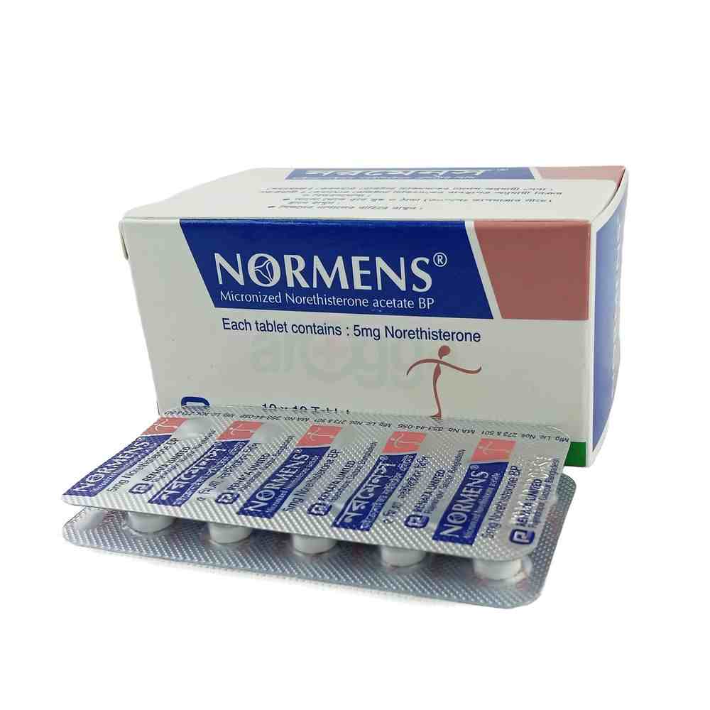 Normens 5 ঔষধের প্যাকেট: নিয়মিত পিরিয়ড হওয়ার ঔষধ