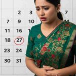 একজন নারী পিরিয়ড ও গর্ভাবস্থার লক্ষণ নিয়ে চিন্তিত