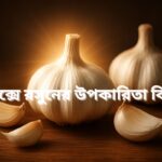 ইমেজ অল-টেক্সট: কয়েকটি সাদা রসুনের কোয়া একটি কাঠের টেবিলের উপর রাখা, যা প্রাকৃতিক ভাবে সেক্সে রসুনের উপকারিতা স্বাস্থ্য উপাদানের ইঙ্গিত দেয়।